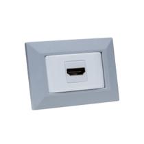 Espelho de Tomada Simples Chanfrado com 1 HDMI Espelho de Tomada Simples Chanfrado com 1 HDMI