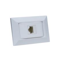Espelho de Tomada Simples Chanfrado com 1 RJ-45 CAT5e Espelho de Tomada Simples Chanfrado com 1 RJ-45 CAT5e