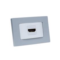 Espelho de Tomada Simples Reto com 1 HDMI