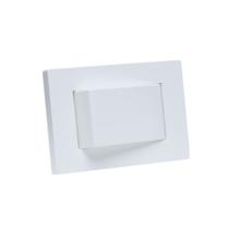 Espelho de Tomada Simples Reto com 1 Interruptor Branco