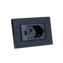 Espelho de Tomada Simples Reto com 1 Tomada 10A