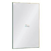 Espelho de Vidro Banheiro Retangular 50x40cm + Kit Instalação