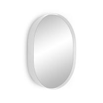 Espelho de Vidro Oval 50cm x 40cm com Moldura Premium - Opções de Cores