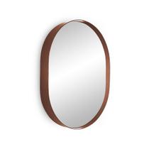 Espelho de Vidro Oval com Moldura Rose Gold Premium 50cm x 40cm