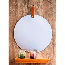 Espelho de Vidro Slim com Alça e Suporte 55cm Espelho de Vidro Slim com Alça e Suporte 55cm