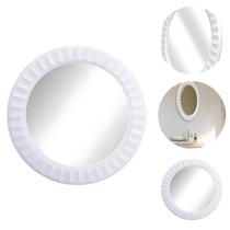 Espelho Decoração Redondo Com Moldura Plástico 26,5cm Espelho Decoração Redondo Com Moldura Plástico 26,5cm