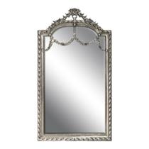 Espelho Decorativo 180x100cm Moldura Prata Classico Luxo
