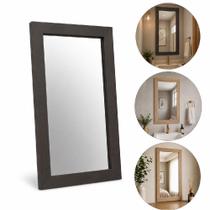 Espelho decorativo 30x50 moldura marrom multiuso lavabo banheiro quarto casa luxo de apoio parede