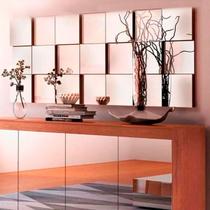 Espelho Decorativo 3D 105x45cm Liverpool Para Sala Quarto Cozinha - 21pç - Papel e Parede