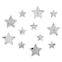 Espelho Decorativo Acrílico Estrelas 7cm Sala Quarto 12 Peças Espelho Decorativo Acrílico Estrelas 7cm Sala Quarto 12 Peças