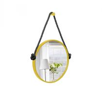 Espelho Decorativo Adnet Alça Corda Naval 50 cm Redondo Espelho Decorativo Adnet Alça Corda Naval 50 cm Redondo