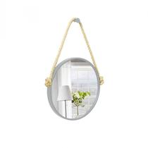 Espelho Decorativo Adnet Alça Sisal Natural 50 cm Redondo Espelho Decorativo Adnet Alça Sisal Natural 50 cm Redondo