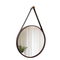 Espelho Decorativo Adnet Corten 40cm Alça Preta - Ideal