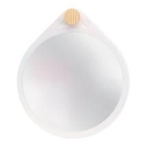Espelho Decorativo Adnet Flat Branco Off White 40 cm Redondo Espelho Decorativo Adnet Flat Branco Off White 40 cm Redondo