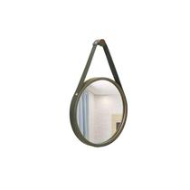 Espelho Decorativo Adnet Marrom Alça material sintético Preto 30Cm