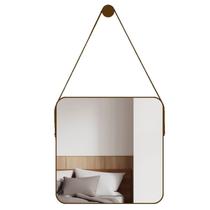 Espelho Decorativo Adnet Quadrado 50cm com Alça e Suporte para Sala Quarto Banheiro Espelho Decorativo Adnet Quadrado 50cm com Alça e Suporte para Sala Quarto Banheiro