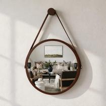 Espelho Decorativo Adnet Redondo de Parede 30cm com Alça para Escritório Quarto Sala Espelho Decorativo Adnet Redondo de Parede 30cm com Alça para Escritório Quarto Sala