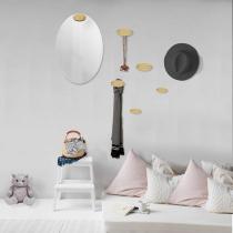 Espelho Decorativo Aplique Pinus Oval 60X40 Cm Oval