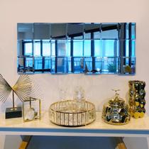 Espelho Decorativo Bisotê 3D 105x45cm Para Sala Quarto Cozinha 21 Peças