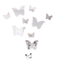 Espelho Decorativo Borboleta Acrílico Espelhado Sala 12peças