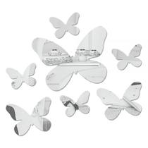 Espelho Decorativo Borboletas 7 peças em Acrílico Espelhado