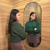 Espelho Decorativo Cápsula 50x110cm de Parede para Quarto Sala Escritório