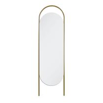 Espelho Decorativo Chão Portal Fit Dourado 150X43Cm Oblongo