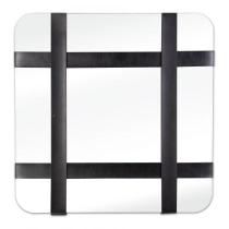 Espelho Decorativo Chess Cantos Com material sintético Preto 50 X 50 Cm