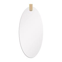 Espelho Decorativo Choker Aplique Madeira 3 130X60Cm Oval