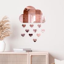 Espelho Decorativo Chuva De Amor Rosé