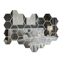 Espelho Decorativo Colmeia Hexagonal