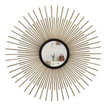 Espelho decorativo com moldura Cintilante Dourado