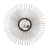 Espelho decorativo com moldura Cintilante Prata