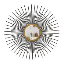 Espelho decorativo com moldura Cintilante Preto