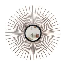 Espelho decorativo com moldura Cintilante Rose gold