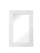 Espelho decorativo com moldura de madeira Branco