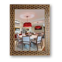 Espelho Decorativo Com Moldura Em Madeira 36x46cm Retangular Imagem Nítida - Ric regis