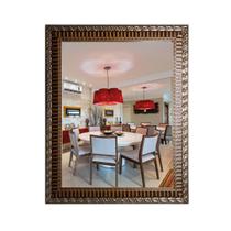 Espelho Decorativo Com Moldura Em Madeira 36x46cm Retangular Imagem Nítida
