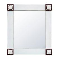 Espelho Decorativo com Moldura Provençal e Apliques 92cm x 122cm Decore Ponto