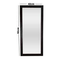 Espelho Decorativo Com Moldura Retangular Para Quarto Sala 42x92cm Imagem Nítida