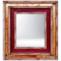 Espelho Decorativo com Moldura Rústica 89cm x 109cm Decore Ponto
