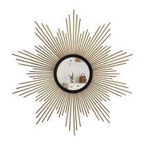 Espelho decorativo com moldura Supernova Dourado