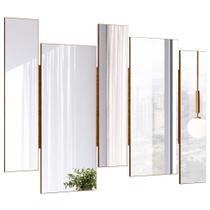 Espelho Decorativo Com Moldura Ypê Isadora N01 - Lyam Decor Espelho Decorativo Com Moldura Ypê Isadora N01 - Lyam Decor