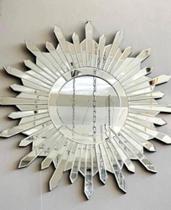 Espelho Decorativo Cristal Veneziano Formato Sol Lapidados Espelho Decorativo Cristal Veneziano Formato Sol Lapidados