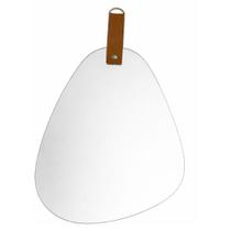 Espelho Decorativo Dalia com Alça Marrom - DEQ01137 - Wincy