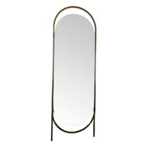 Espelho Decorativo de Chão Glam Gg 2 Pés 153x53cm Oblongo In House Dourado