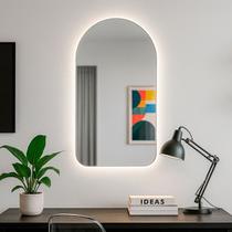 Espelho Decorativo de Parede Orgânico com Led Mod Capela 55x75 para Sala Quarto Banheiro Hall Espelho Decorativo de Parede Orgânico com Led Mod Capela 55x75 para Sala Quarto Banheiro Hall