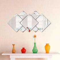 Espelho Decorativo Em Acrílico 7 Peças Quarto Sala - acrilico