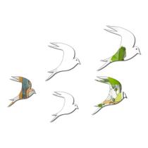Espelho Decorativo Em Acrílico - Aves - EPP-033