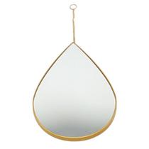 Espelho Decorativo Em Formato De Gota Com Corrente 1 Unidade